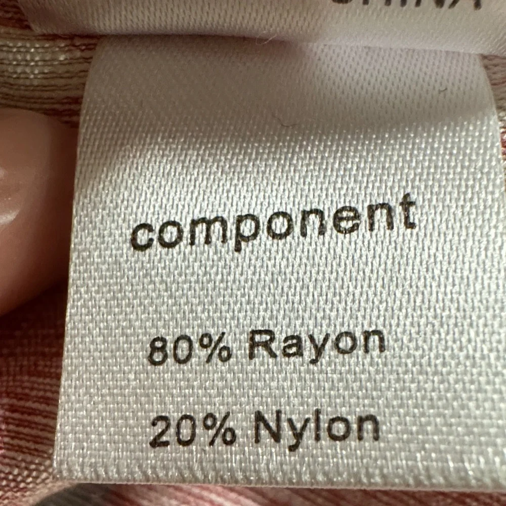 Bebonnie pink and white boho peasant blouse with 3/4 length sleeves - NWOT - Picture 8 of 8